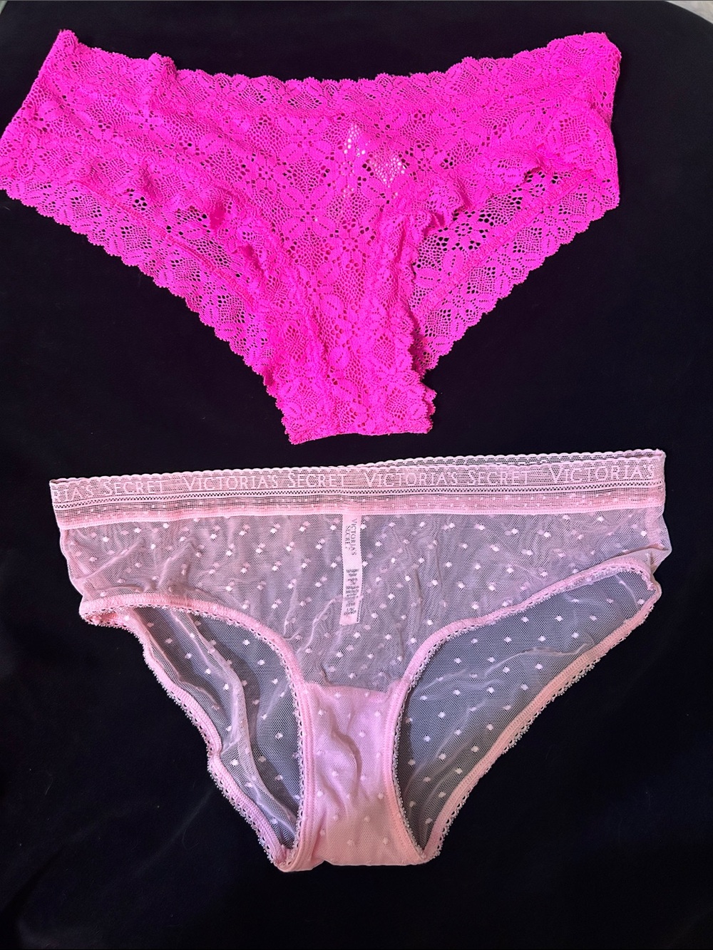 Victoria's Secret Lace Panties - Pink - L & XL